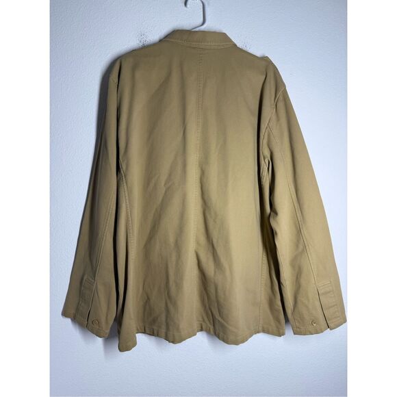 VINTAGE OLD NAVY BUTTON UP MILITARY STYLE CANVAS ENGINEER JACKET SZ XL SEE NOTES - Picture 3 of 12